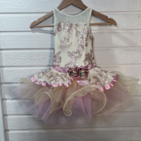 Weissman Be True Costume Ballet Small Child Sequined Pink 10798 Skirt Dance Tap - Picture 3 of 9